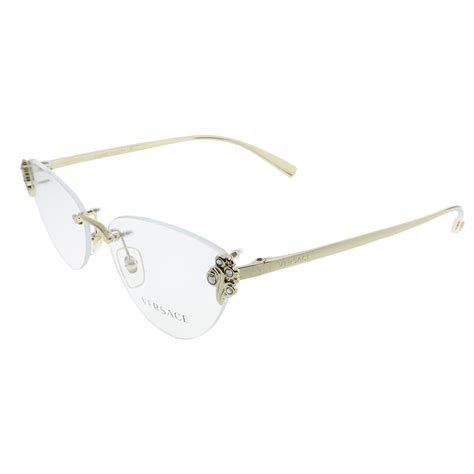 black and red versace glasses|Versace rimless glasses for women.